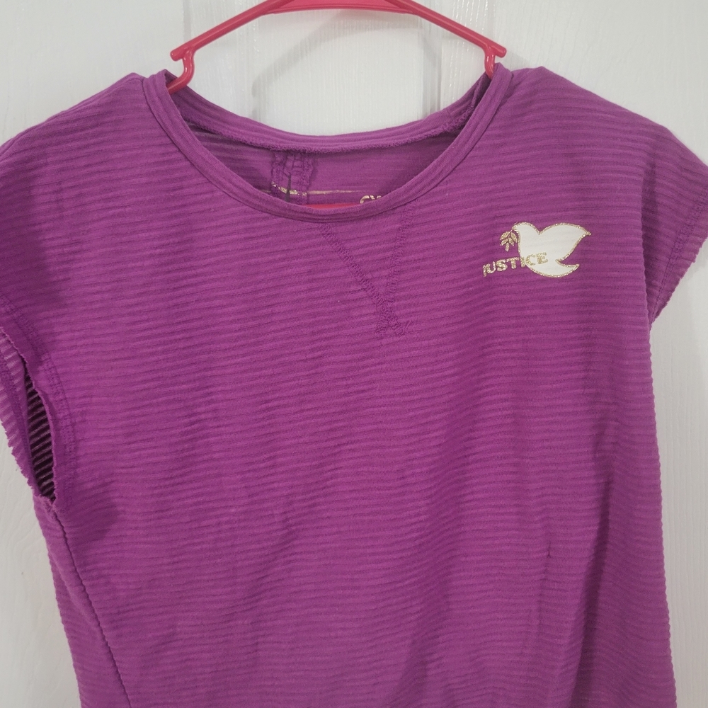 Purple justice seek peace sparkly shirt